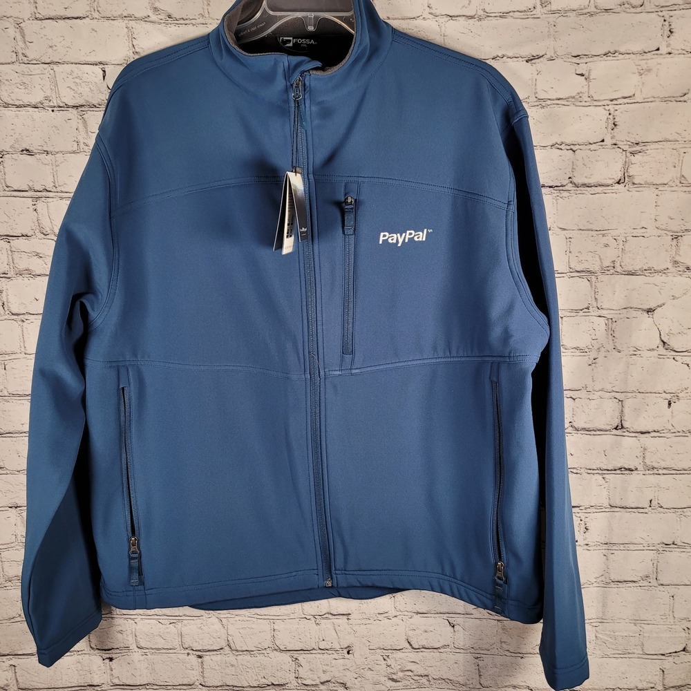 Fossa jacket men's 2XL NWT Blue Full‎ Zip Soft Shell Soft Breathable Stretch